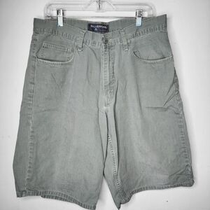 Vintage 90s Levis Silvertab Shorts Baggy Olive Green Size 34 Grunge Skater Y2K